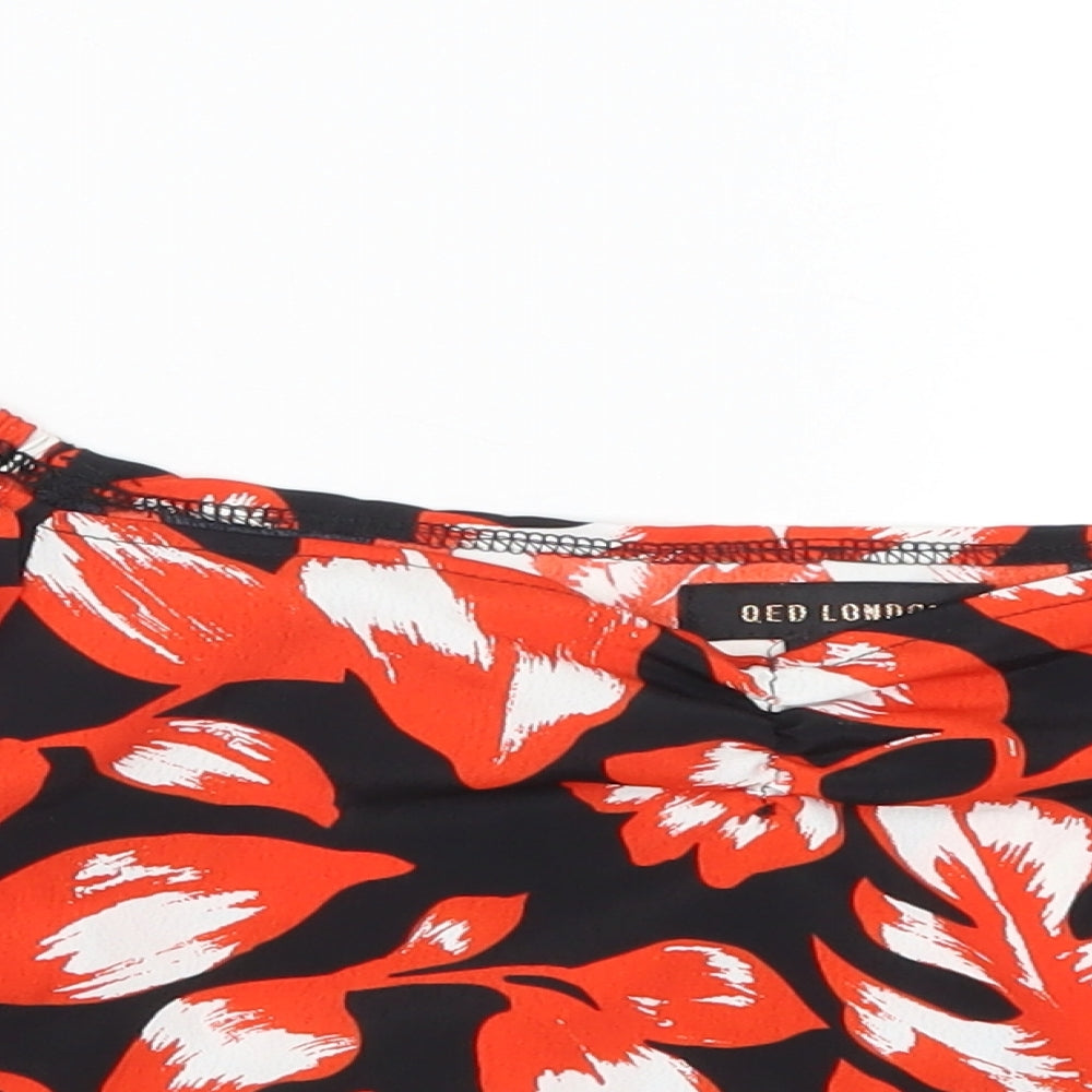 Womens UK Size 8 QED London Orange Cropped T-Shirt
