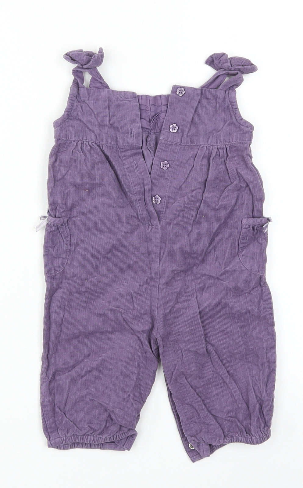 Monsoon Girls Purple  Corduroy Romper One-Piece Size 3-6 Months