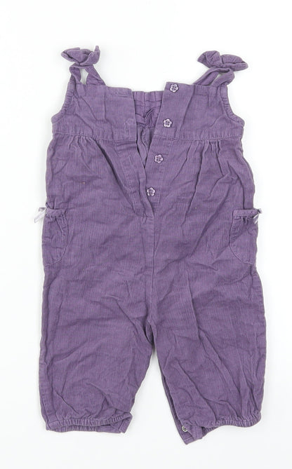 Monsoon Girls Purple  Corduroy Romper One-Piece Size 3-6 Months