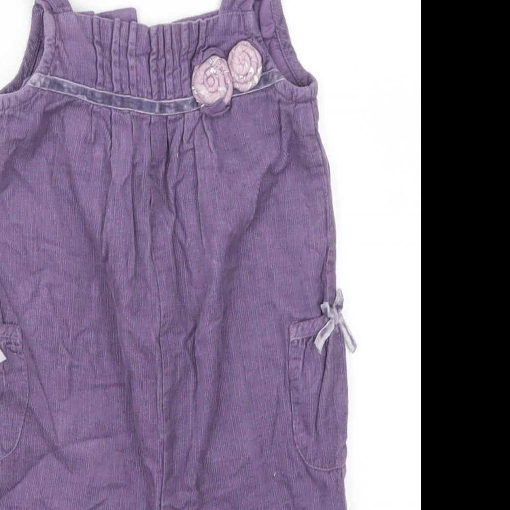 Monsoon Girls Purple  Corduroy Romper One-Piece Size 3-6 Months