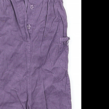 Monsoon Girls Purple  Corduroy Romper One-Piece Size 3-6 Months