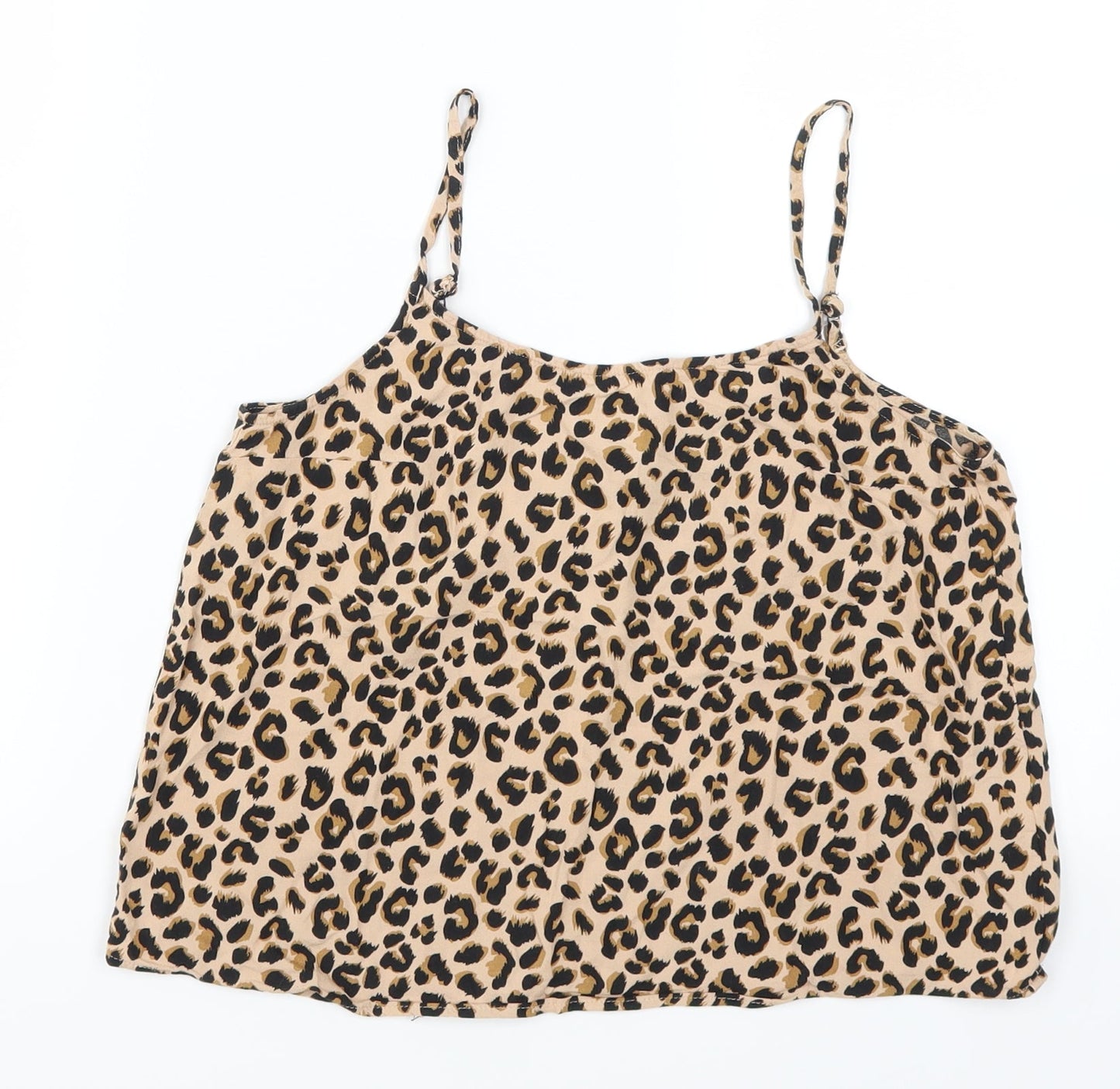 Womens UK Size 6 H&M Brown Basic Tank