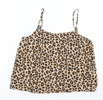 Womens UK Size 6 H&M Brown Basic Tank