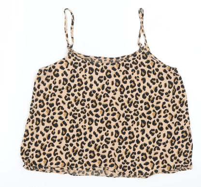 Womens UK Size 6 H&M Brown Basic Tank