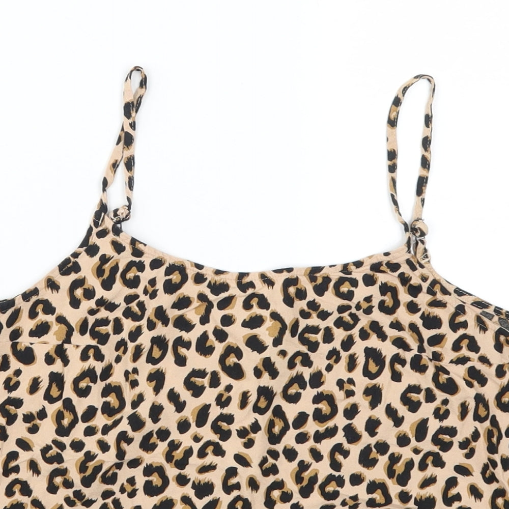 Womens UK Size 6 H&M Brown Basic Tank