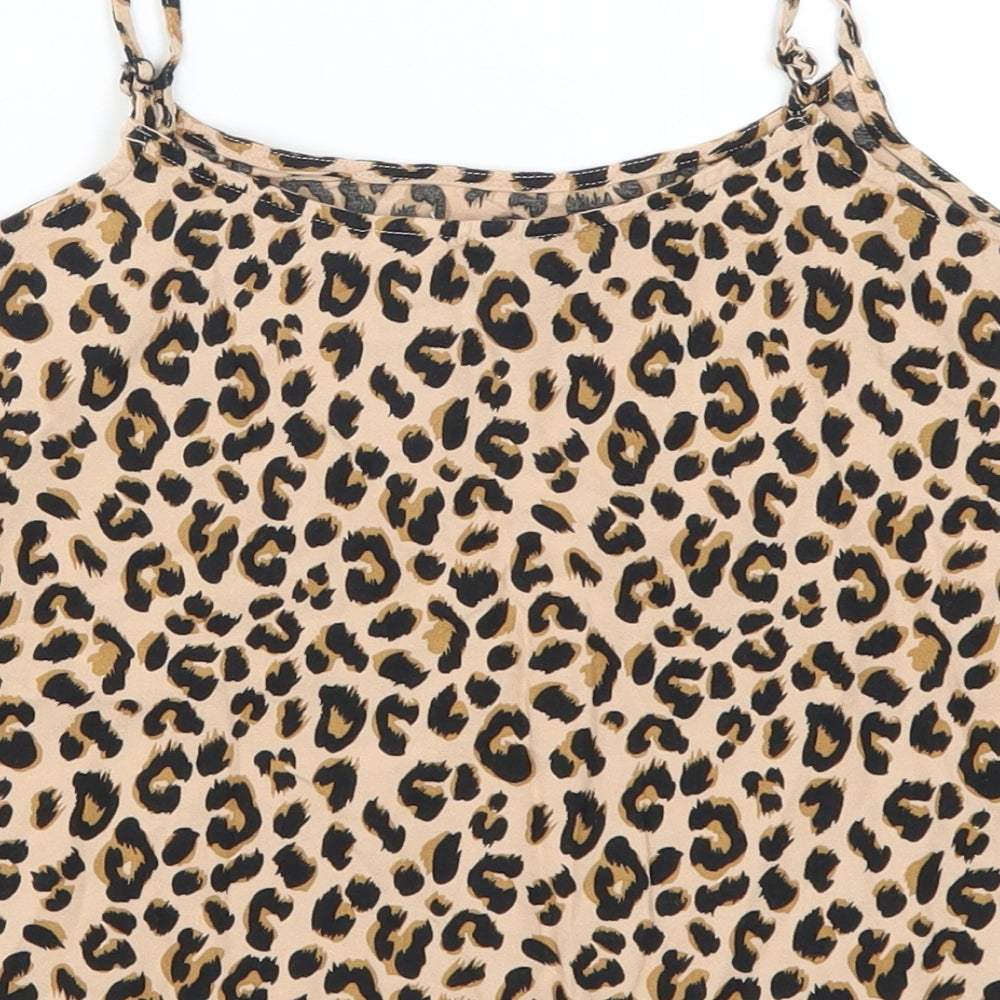 Womens UK Size 6 H&M Brown Basic Tank