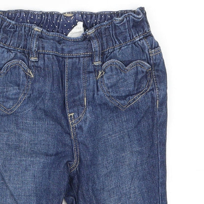 H&M Girls Blue  Denim Capri Jeans Size 3-6 Months