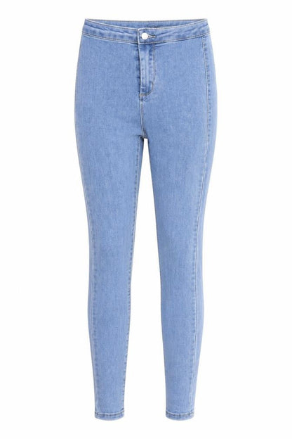 PRETTYLITTLETHING Womens Blue  Denim Skinny Jeans Size 6 L27 in