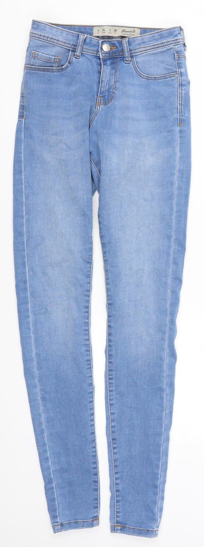 Denim Co Womens Blue  Denim Skinny Jeans Size 6 L33 in