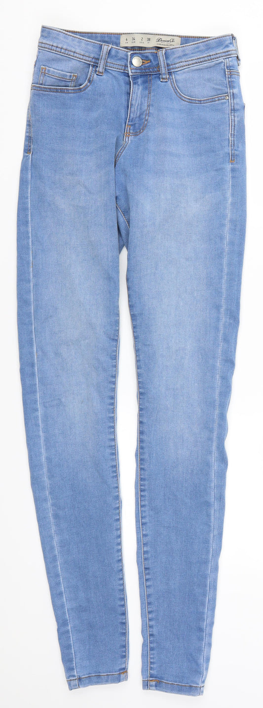 Denim Co Womens Blue  Denim Skinny Jeans Size 6 L33 in