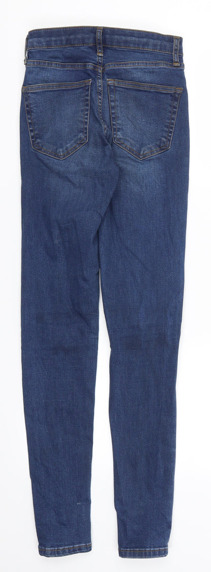 Topshop Womens Blue  Denim Skinny Jeans Size 25 in L28 in