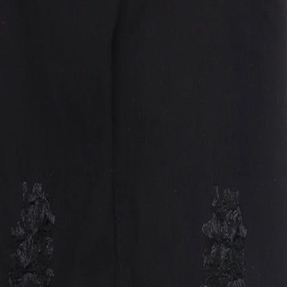 Womens UK Size 6 Denim Wise Regular Fit Skinny Black Jeans