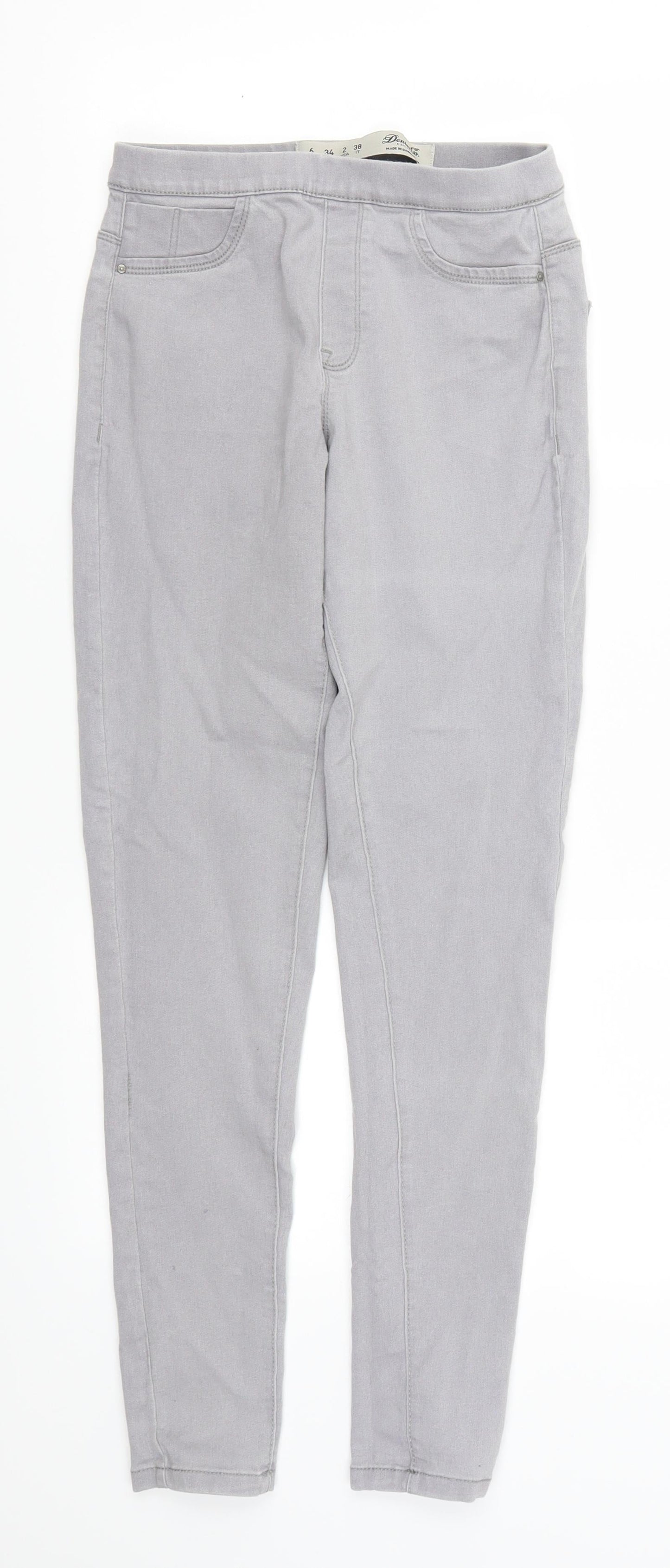 Denim Co Womens Grey  Denim Jegging Jeans Size 6 L28 in