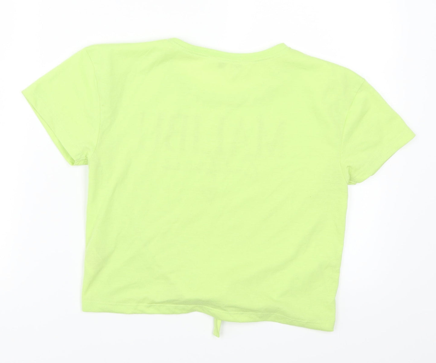 Evie Girls Green   Basic T-Shirt Size 11-12 Years  - Malibu California