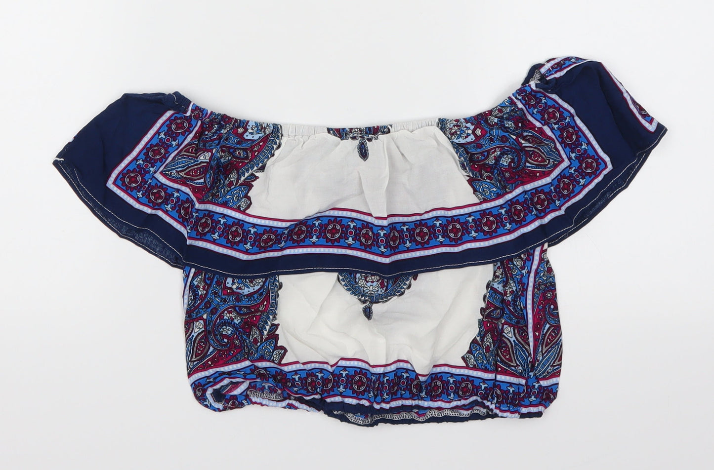 Womens UK Size M Love & Other Things Blue Cropped Tank