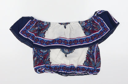 Womens UK Size M Love & Other Things Blue Cropped Tank