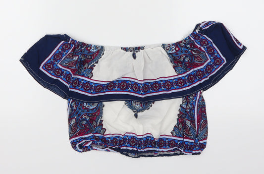 Womens UK Size M Love & Other Things Blue Cropped Tank