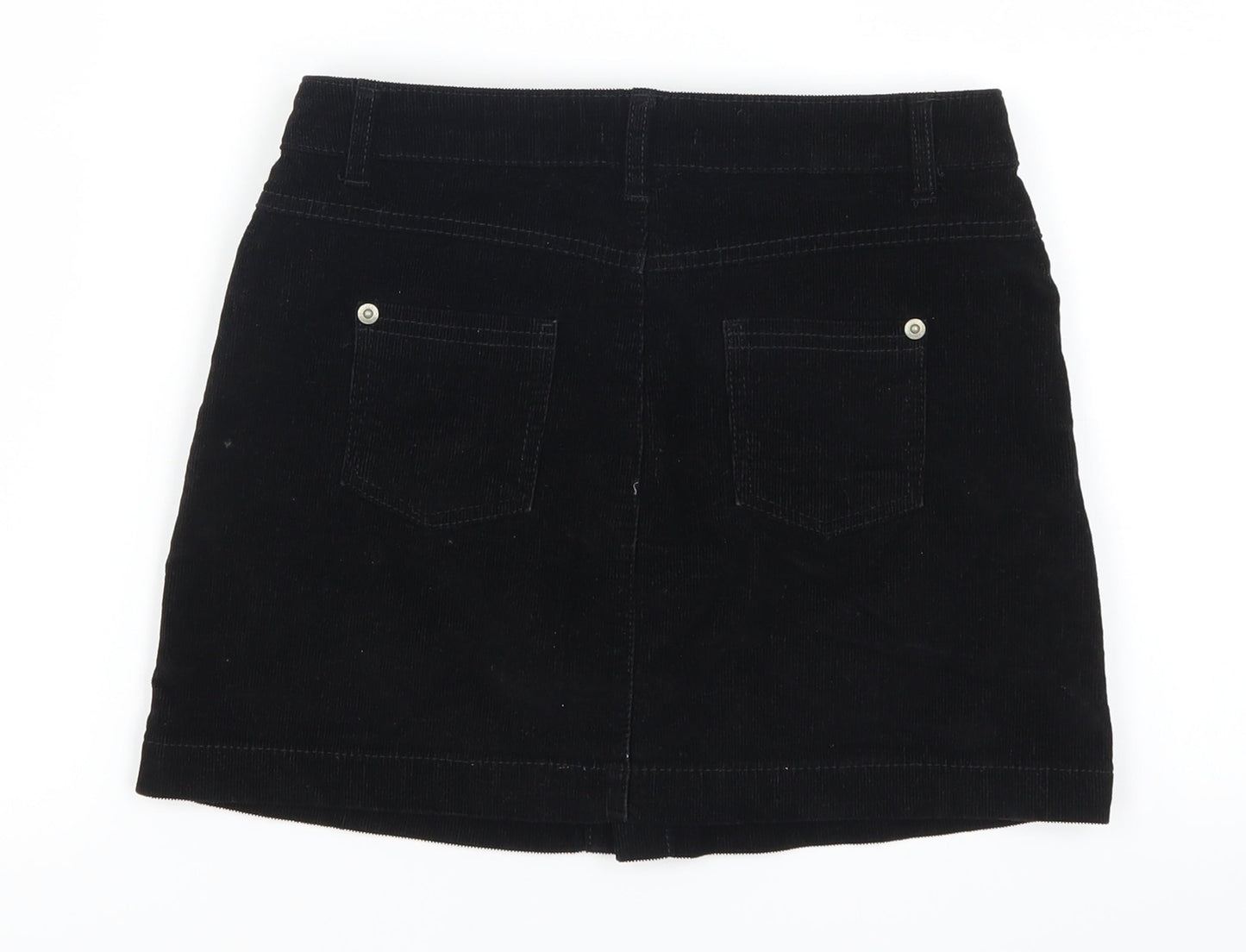 Blue Zoo Girls Black  Corduroy A-Line Skirt Size 9 Years