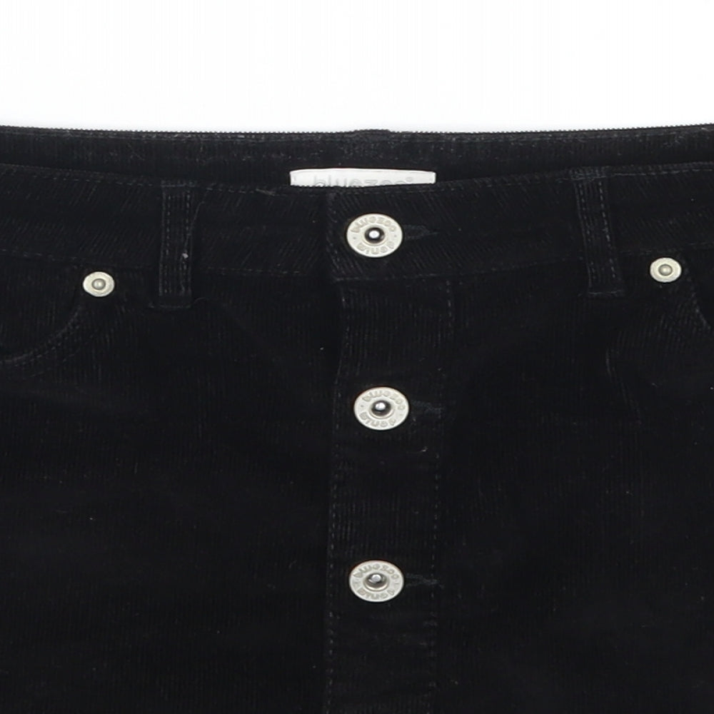Blue Zoo Girls Black  Corduroy A-Line Skirt Size 9 Years