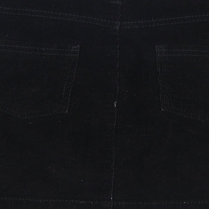 Blue Zoo Girls Black  Corduroy A-Line Skirt Size 9 Years
