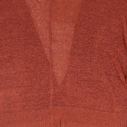 Primark Womens Brown  Knit Wrap Jumper Size S