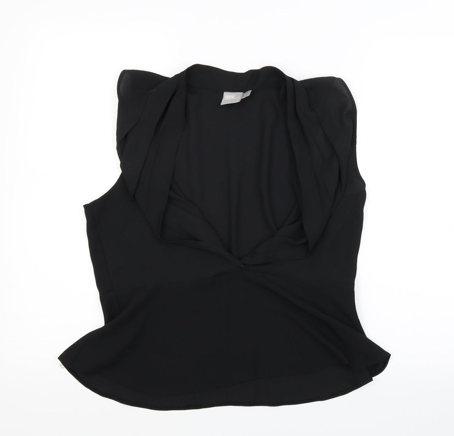 Womens UK Size 12 ASOS Black Basic Blouse