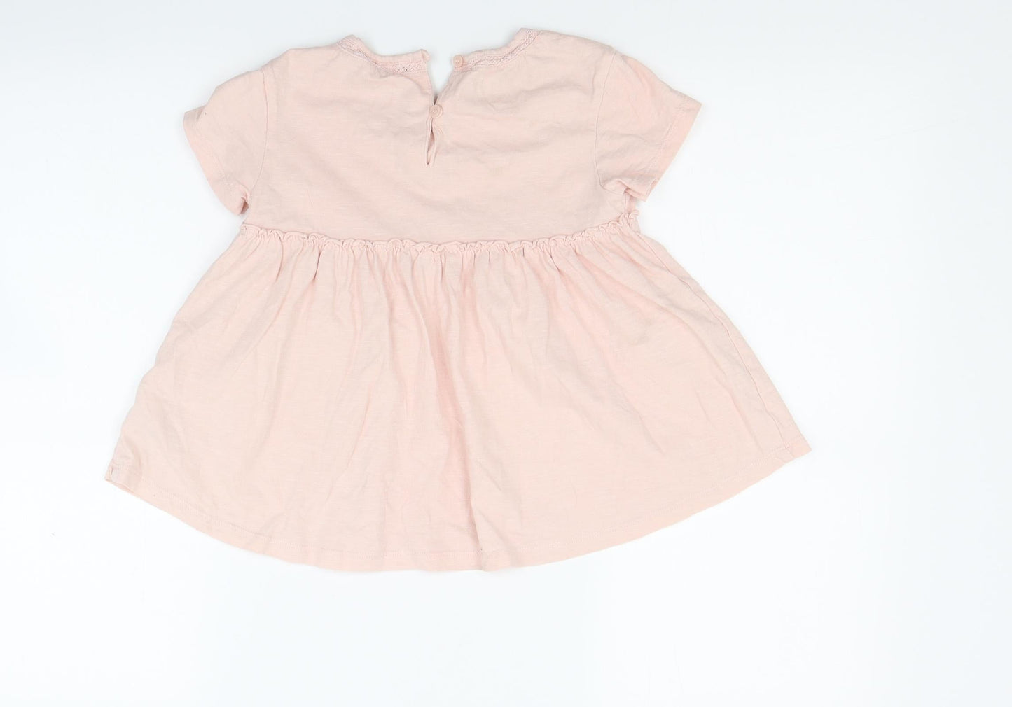 George Girls Pink Floral  Tunic T-Shirt Size 7 Years