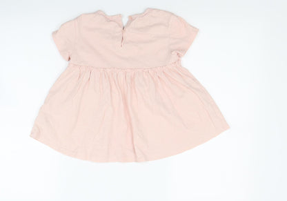 George Girls Pink Floral  Tunic T-Shirt Size 7 Years