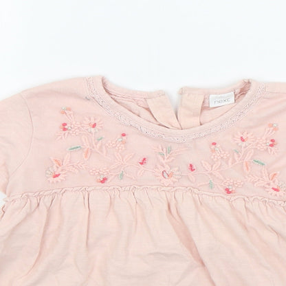 George Girls Pink Floral  Tunic T-Shirt Size 7 Years