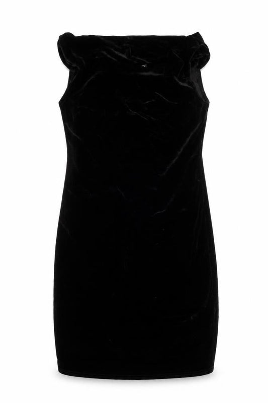 Boohoo Womens Black  Velour Bodycon  Size 8