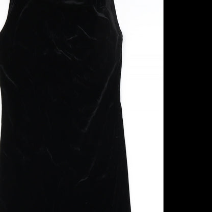Boohoo Womens Black  Velour Bodycon  Size 8