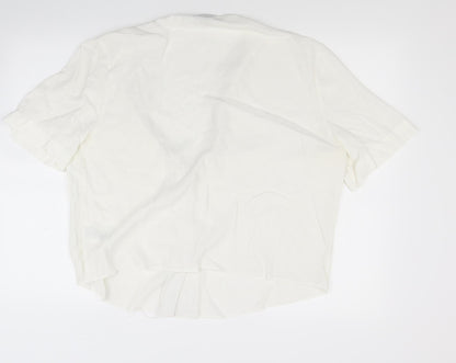 Womens UK Size 18 Topshop White Basic Blouse