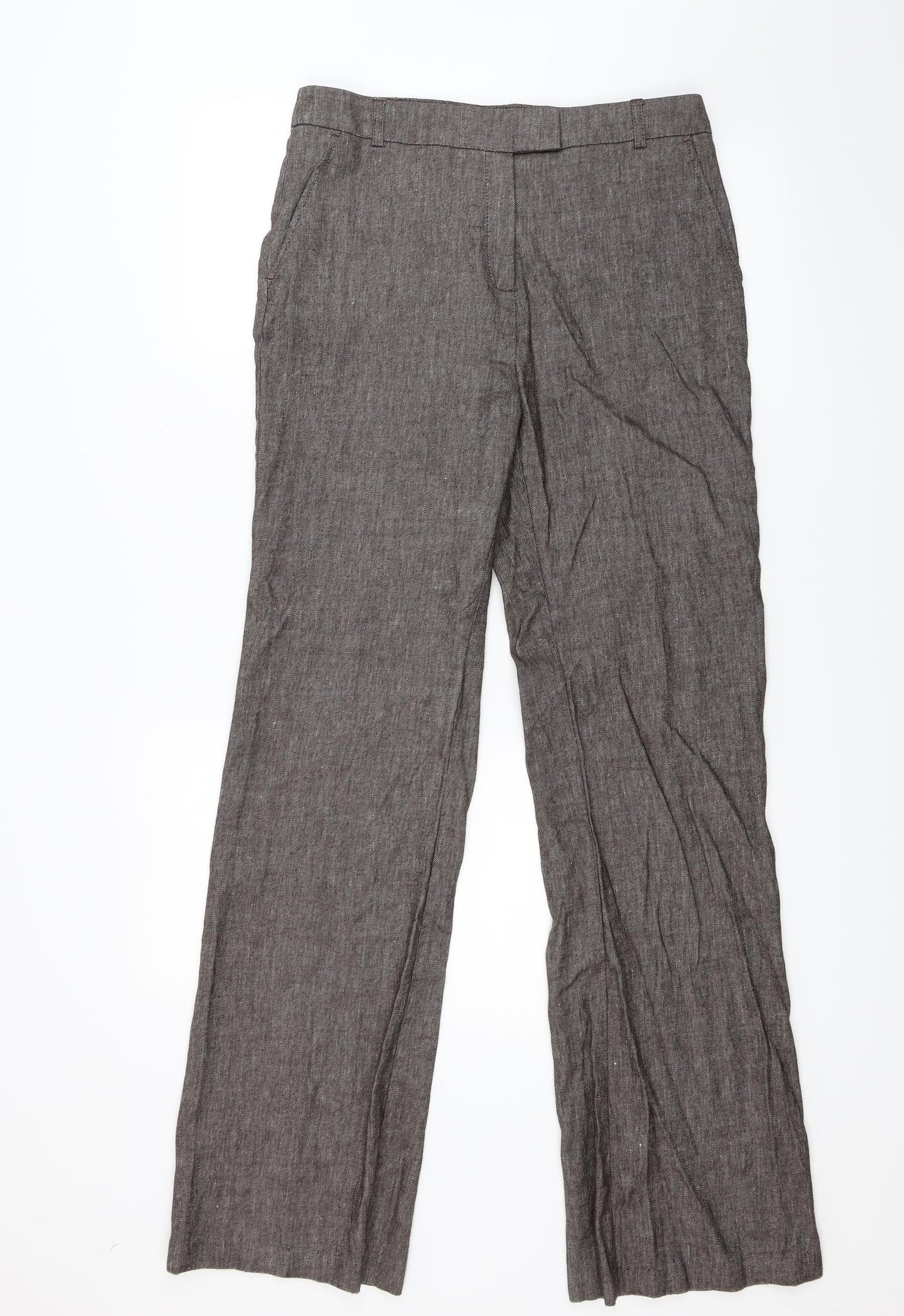 Womens UK Size 12 Marks and Spencer Regular Fit  Brown Trousers