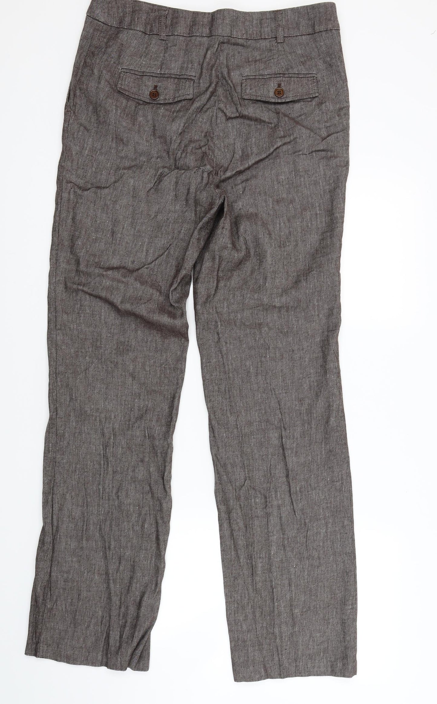 Womens UK Size 12 Marks and Spencer Regular Fit  Brown Trousers