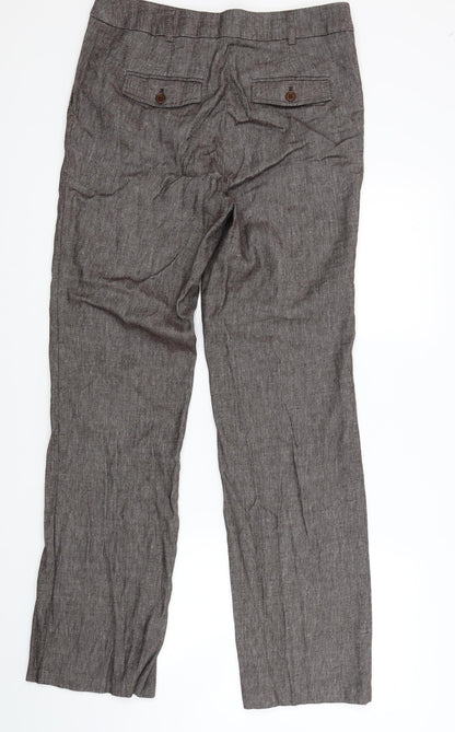Womens UK Size 12 Marks and Spencer Regular Fit  Brown Trousers
