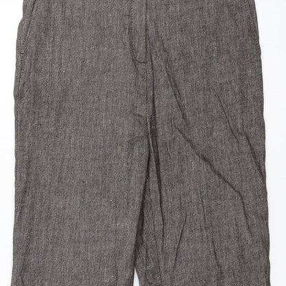 Womens UK Size 12 Marks and Spencer Regular Fit  Brown Trousers