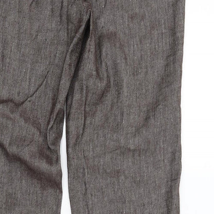 Womens UK Size 12 Marks and Spencer Regular Fit  Brown Trousers