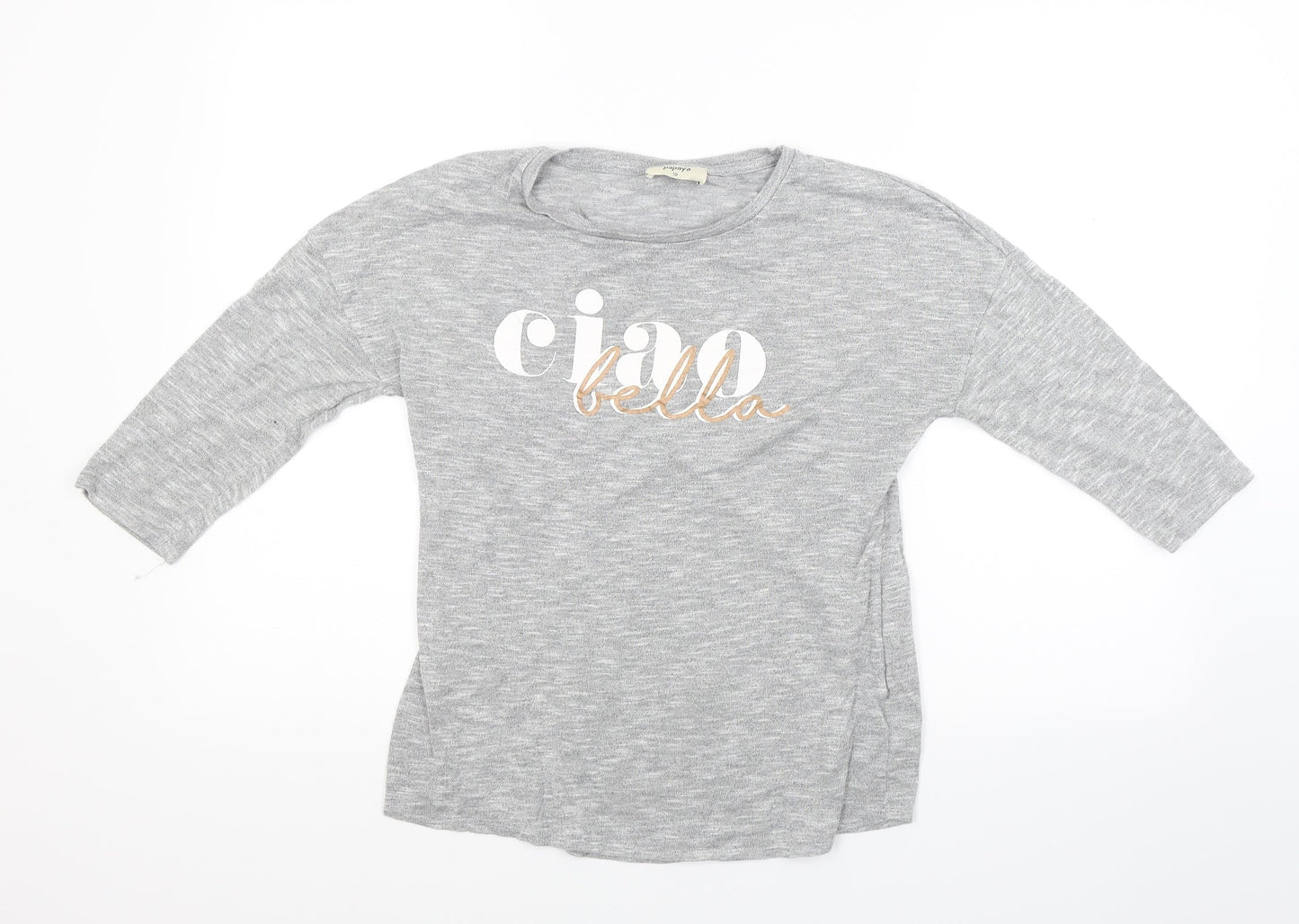 Papaya Womens Grey  Knit Pullover Jumper Size 10  - Ciao Bella