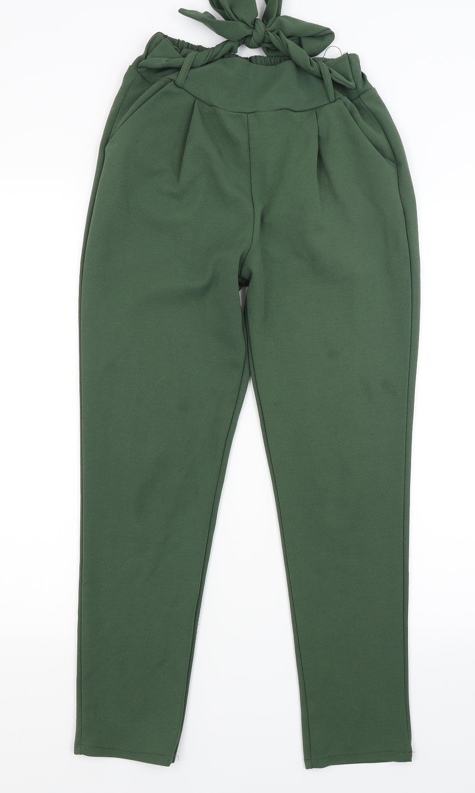 Womens UK Size L Preworn Regular Fit  Green Trousers