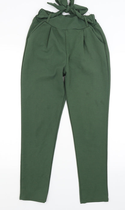 Womens UK Size L Preworn Regular Fit  Green Trousers