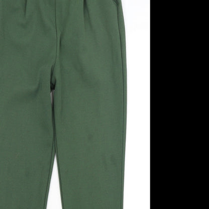 Womens UK Size L Preworn Regular Fit  Green Trousers