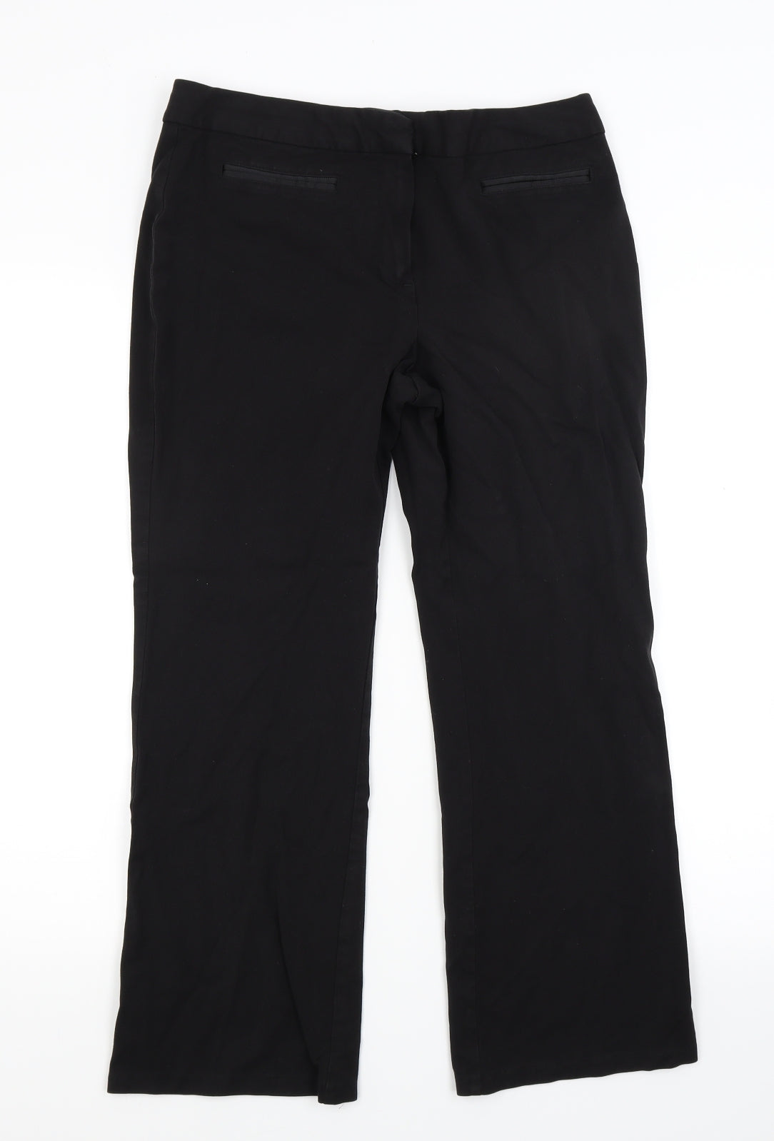 Womens UK Size 12 Marks and Spencer Regular Fit  Black Trousers