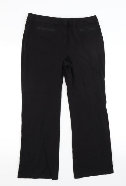 Womens UK Size 12 Marks and Spencer Regular Fit  Black Trousers