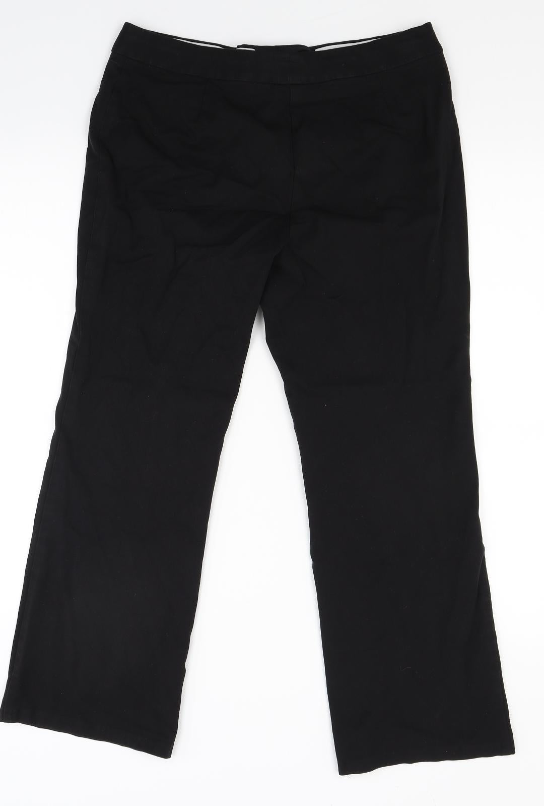 Womens UK Size 12 Marks and Spencer Regular Fit  Black Trousers