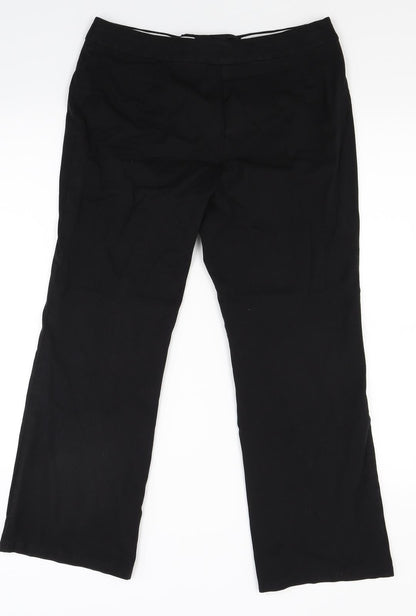 Womens UK Size 12 Marks and Spencer Regular Fit  Black Trousers