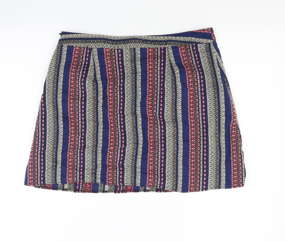 Anmol Womens Multicoloured Striped  Mini Skirt Size 30 in