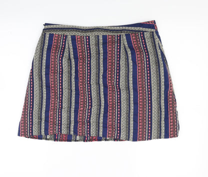 Anmol Womens Multicoloured Striped  Mini Skirt Size 30 in