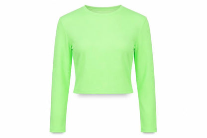 Womens UK Size 10 Boohoo Green Basic T-Shirt