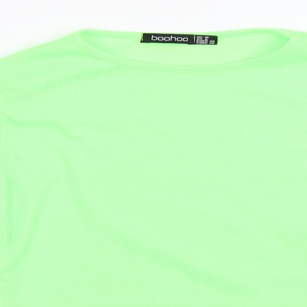 Boohoo  Womens Green   Basic T-Shirt Size 10