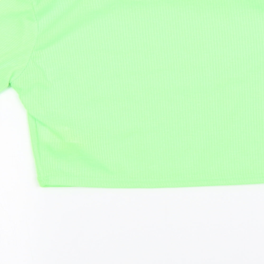 Boohoo  Womens Green   Basic T-Shirt Size 10